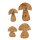Deko-Pilze aus Birkenrinde orange gewaschen 4-7 cm Großpackung 36 Stück