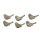 Deko-Vögel aus Holz natur-mint-weiss 4 cm Großpackung 48 Stück kleine Holz-Vögel