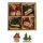 Holzhäuschen und Tannenbäume Streudeko selbstklebend 4,5 cm Großpackung 36 Stück