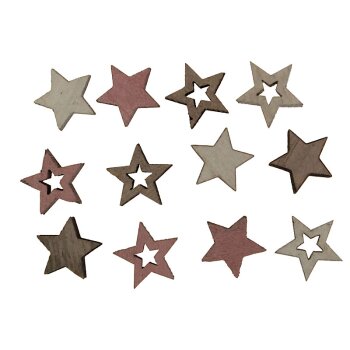 Mini-Sterne offen und geschlossen Streudeko rosa-grau-weiss 2 cm Großpackung 144 Stück