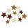 Filz-Sterne zum Streuen creme-braun 4-5,5 cm Sparpackung 72 Stück