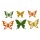 Streu-Schmetterlinge aus Filz gelb-grün-orange 6 Stück