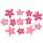 Holzblumen rosa-pink 2,5 - 3,4 cm 12 Stück Streudeko