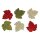 Herbstblätter aus Holz rot-natur-grün 4 cm 6 Stück herbstliche Laubblätter zum Basteln