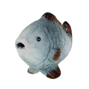 Keramik-Fisch blaugrau zum Stellen 7 x 4,5 cm