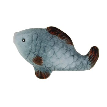 Keramik-Fisch blaugrau zum Stellen 7 x 4,5 cm