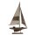 Segelschiff Antika aus Holz mit Ständer natur-beige 33x56 cm
