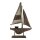 Segelboot Antika aus Holz mit Ständer natur-beige 14,5x23 cm