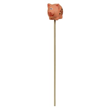 Dekostecker Glücksschweinchen aus Keramik „Viel Glück“ 23 cm