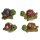 Mini-Schildkröten mit Blümchen 3 cm 4 Stück Miniatur Figuren