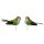 Deko-Vögel mit Federn grün 9-10 cm 2er-Set grüne Bastelvögel