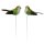 Deko-Vögel mit Federn grün 9-10 cm 2er-Set grüne Bastelvögel
