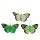 Deko-Schmetterlinge aus Federn Ton-in-Ton grün 7 cm mit Clip 3er-Set