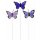 Deko-Schmetterlinge Ton-in-Ton lila 6-7 cm am Draht 3er-Set