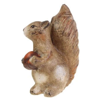 Keramik-Eichhörnchen mit einer Eichel 13,5 cm