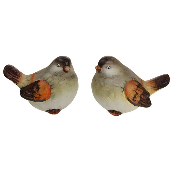 Keramikvögel natur-braun sortiert 6,5 x 9 cm Stückpreis