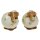 Keramik-Schafe beige-braun 6 x 6,5 cm 2er-Set