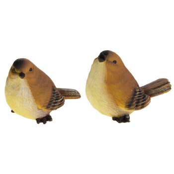 Deko-Vogel aus Polystone braun-beige 8,5 x 6 cm Stückpreis