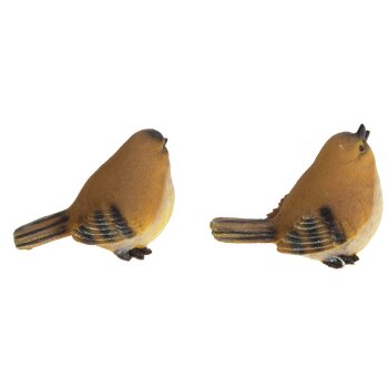 Deko-Vogel aus Polystone braun-beige 8,5 x 6 cm...