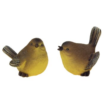Deko-Vogel aus Polystone braun-grün 6 x 5 cm Stückpreis