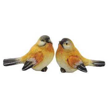 Deko-Vogel aus Polystone gelb-orange-weiss 8 x 5,5 cm...