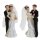 Dekofiguren Braut und Bräutigam mit Brautstrauß 8,5 cm 2er-Set Hochzeitsfiguren