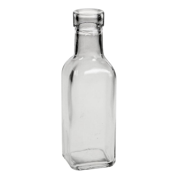 Glasflaschen mit rechteckigem Boden für Tischgestecke 15,5 cm
