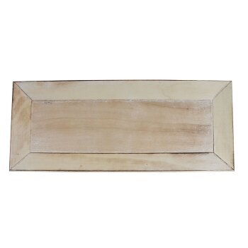 Holz-Tablett natur weiss gewaschen 42 x 17,5 cm Gesteckschale Kerzentablett Stückpreis
