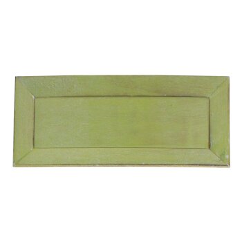 Holz-Tablett hellgrün gewaschen 30 x 13 cm Gesteckschale Kerzentablett Stückpreis