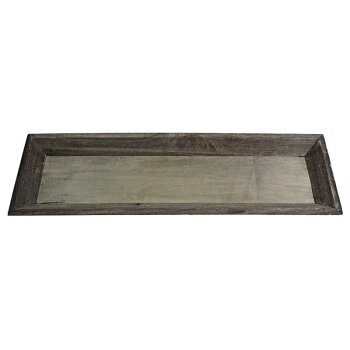 Holz-Tablett grau-braun 50 x 16 cm Gesteckunterlage...