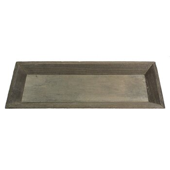 Holz-Tablett grau-braun 40 x 16 cm Gesteckunterlage...