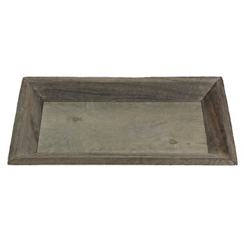 Holz-Tablett grau-braun 30 x 16 cm Gesteckunterlage...
