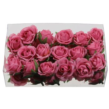 Rosenblüten-Köpfe zum Basteln 3,5 cm pink 36 Stück