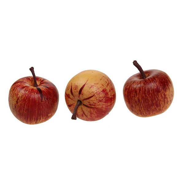 Deko-Apfel rot-gelb 6,5 cm Kunstäpfel zum Basteln