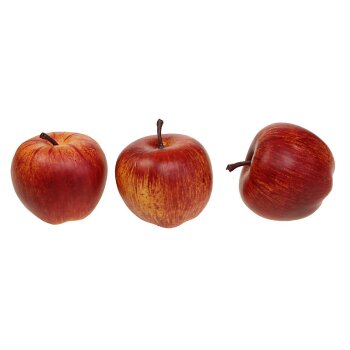 Deko-Apfel rot-gelb 4,5 cm Herbst Äpfel zum Basteln