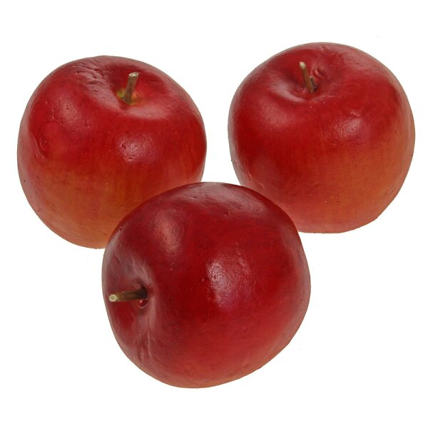 Deko-Äpfel rot-gelb 5,5 cm rot-gelbe Herbstäpfel zum Basteln