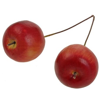Deko-Äpfel rot-gelb am Draht 4,5 cm Mini-Äpfel...