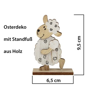 Deko-Schäfchen aus Holz laufend 9,5 cm