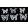 Filz-Schmetterlinge gelasert weiss 3,5-5 cm Großpackung 72 Stück