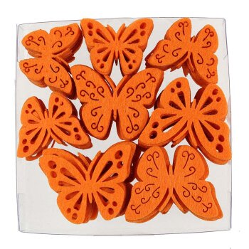 Filz-Schmetterlinge gelasert orange 3,5-5 cm...