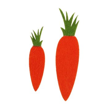 Karotten aus Filz 7-10 cm 2er-Set Filzkarotten...