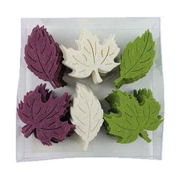 Filzblätter berry-creme-grün 5-5,5 cm 6 Stück