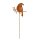 Rostiger Deko-Vogel-Stecker mit Weihnachtsmütze 31 cm Edelrost Design