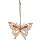 Rostiger Schmetterling filigrane Flügel mit Aufhänger 20 cm