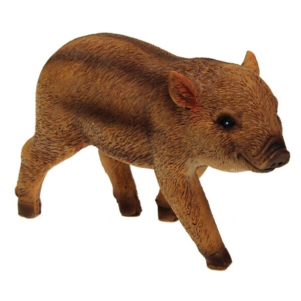 Wildschwein Figuren laufend aus Polystone 12 x 8 cm