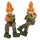 Kürbis-Kinder aus Polyresin Schlenkerbein Figuren 14 cm 2er-Set
