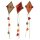 Deko-Drachen zum Stecken aus Holz natur rot-grün-orange 32 cm Stückpreis