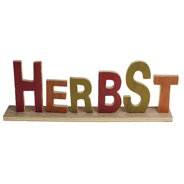 Deko Aufsteller „HERBST“ mit großen Holzbuchstaben 27,5 x 9 cm Spruchschild Herbst