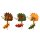 Filz-Igel am Stab orange-braun-grün mit Herbstblättern 27 cm 3er-Set