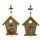 Vogelhaus-Hänger mit Igel oder Fuchs sortiert 45 cm Herbstdeko aus Holz Stückpreis